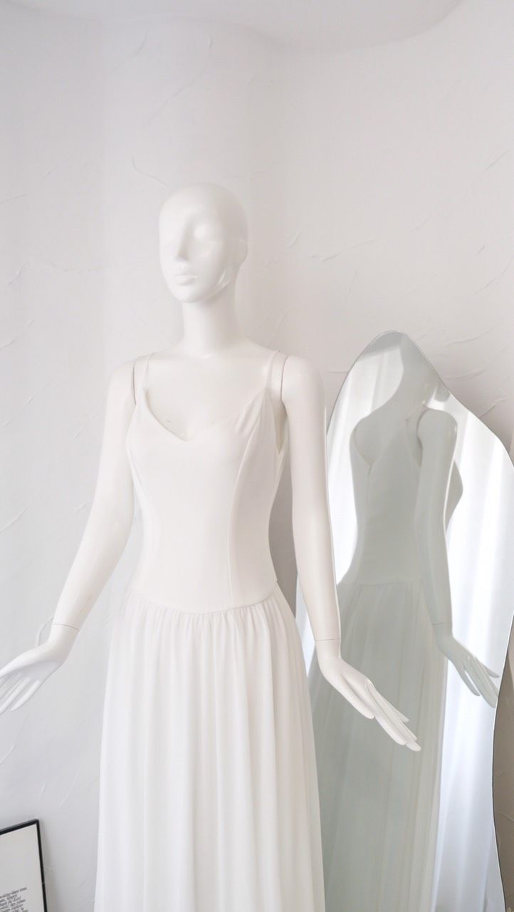 Maxi Cổ Tim 2S Trơn