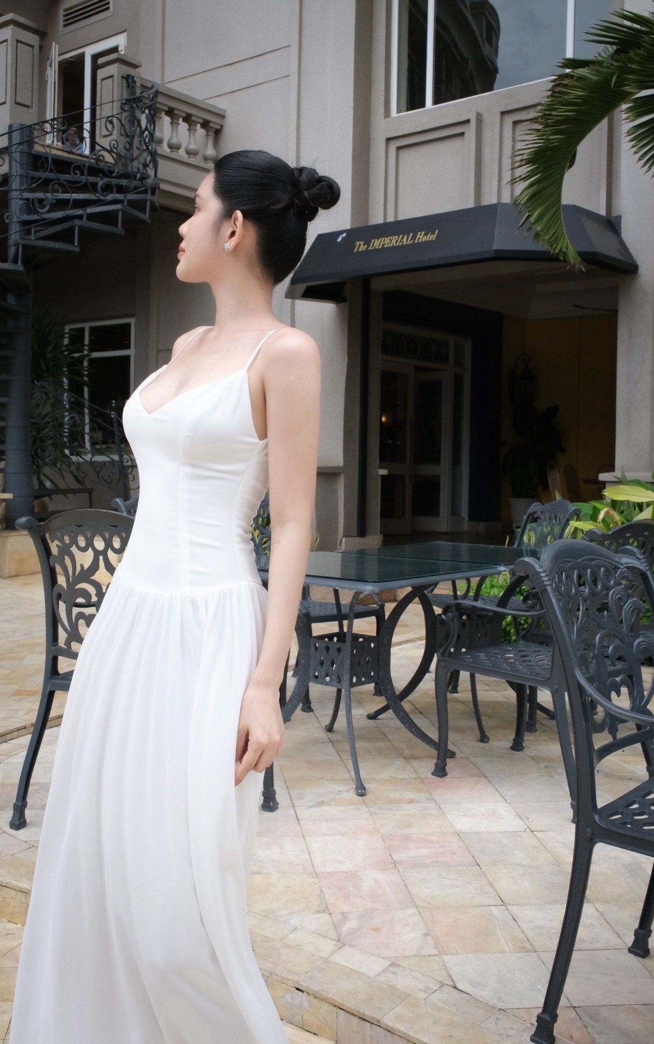 Maxi Cổ Tim 2S Trơn