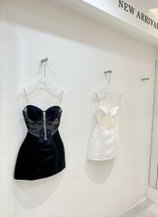 Đầm Xòe Ren Phối Lụa Đính Đá
