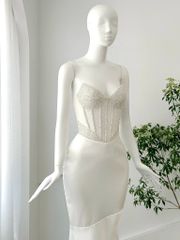Đầm Lụa Đuôi Cá Kết Cườm