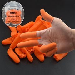 Bao Ngón Tay Cao Su Cam Sần Có Gai Có Đai Chống Tĩnh Điện Chống Trượt Finger Cots Túi 300 Cái - Loại Dùng Một Lần
