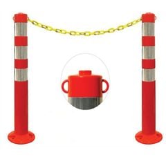 Cọc Tiêu Hình Trụ Có Dây Xích