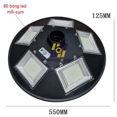 Đèn Năng Lượng Mặt Trời UFO 200W 400Led Chống Nước IP65