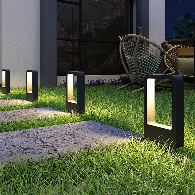 Đèn Sân Vườn, Đèn Trang Trí Sân Vườn Biệt Thự Vỏ Nhôm Hình Chữ Nhật – Bảo Hộ Lao Động GARAN