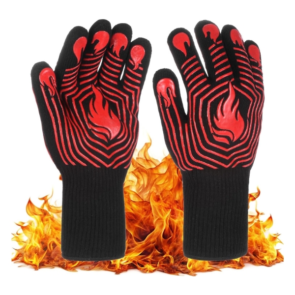 Găng Tay Lò Nướng BBQ Phủ Silicone Chịu Nhiệt Độ Cao 800 Độ C