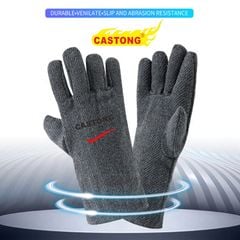 Găng Tay Chịu Nhiệt Castong Làm Bằng Sợi Cotton + Para-aramid Chống Cháy Tiêu Chuẩn CE EN388 AND EN407