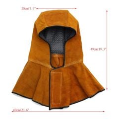 Mũ trùm đầu da bò cách nhiệt, chống bỏng, chống tia lửa hàn