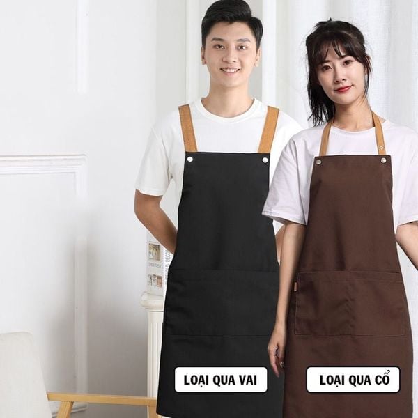 Tạp Dề Bếp, Quán Cafe, Làm Bánh, Trà Sữa, Cửa Hàng Hoa Vải Chống Thấm Nước, Dầu Dành Cho Nam Và Nữ (TD03)