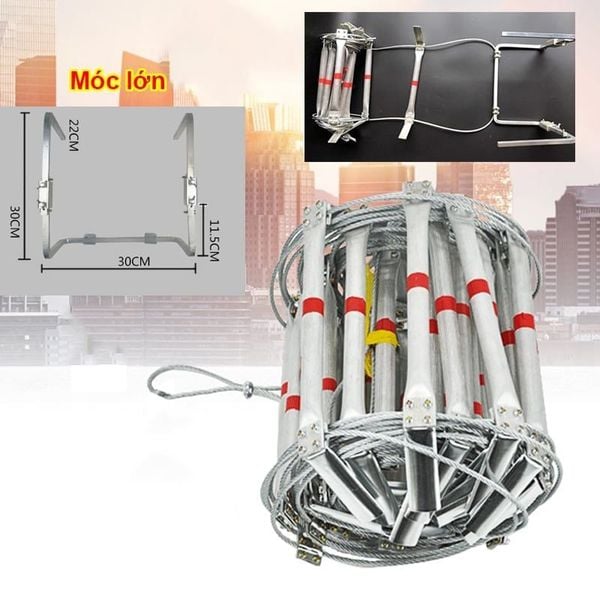 thang dây thoát hiểm bằng nhôm