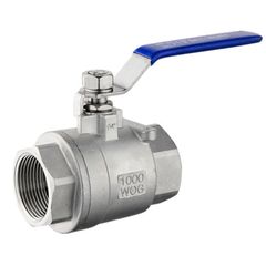 Van Bi Hai Mảnh Thép Không Gỉ 304, Ren Trong DN6 - DN100