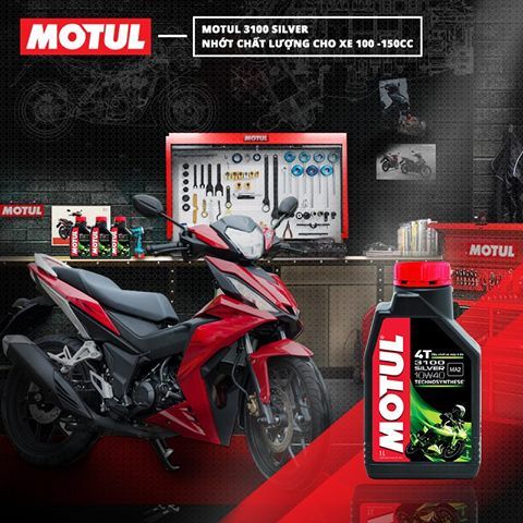  NHỚT XE SỐ MOTUL 4T 3100 SILVER 10W40 - 0.8 L 