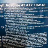  NHỚT SHELL ADVANCE AX7 10W40 Synthetic Based 1L (Nhớt xe số) 