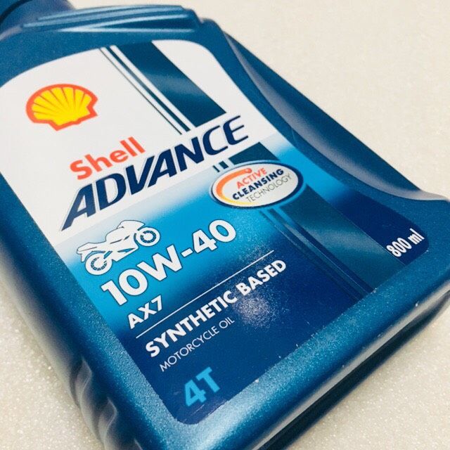  NHỚT SHELL ADVANCE AX7 10W40 Synthetic Based 0,8L (Nhớt xe số) 