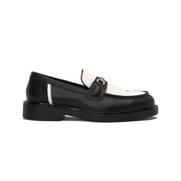  THE SEAN LADY WOLF MODERN LOAFER - BLACK OFF WHITE 