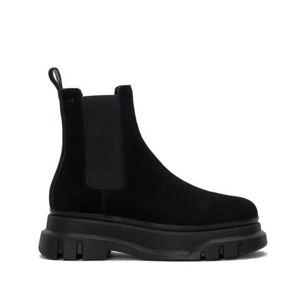  THE MARS WOLF CHELSEA BOOT - BLACK SUEDE 