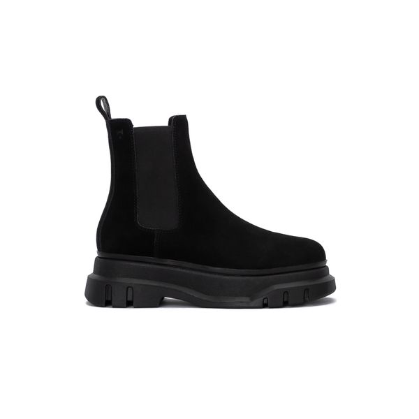  THE MARS WOLF CHELSEA BOOT - BLACK SUEDE 