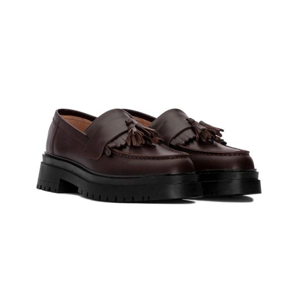  THE LADY WOLF CHUNKY TASSEL LOAFER - BROWN 