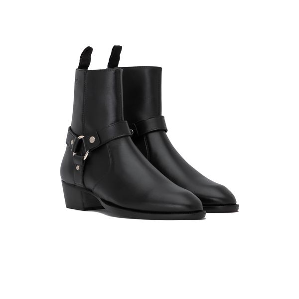  THE ALPHA WOLF HARNESS BOOT - BLACK 