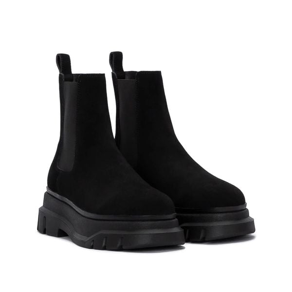  THE MARS WOLF CHELSEA BOOT - BLACK SUEDE 