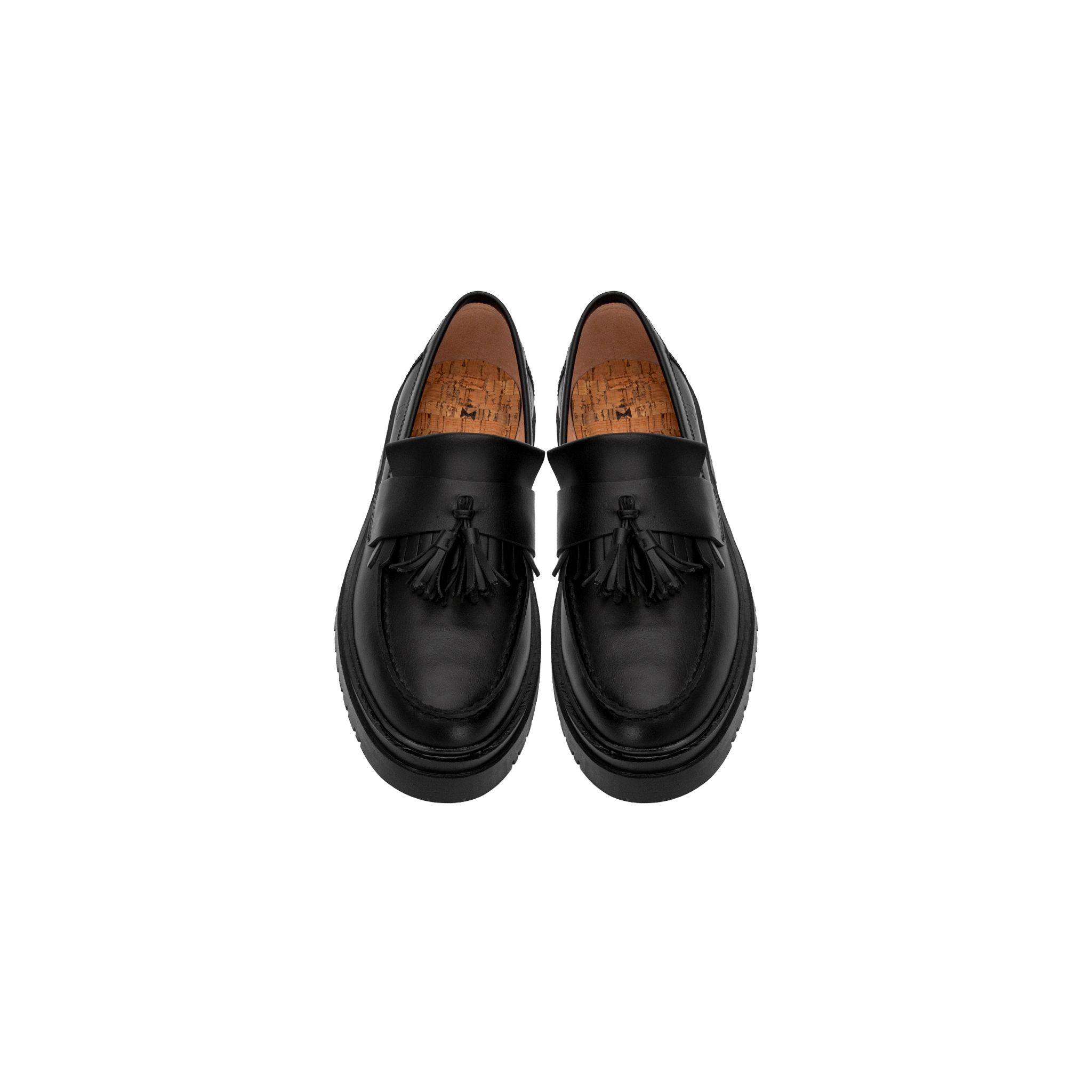  THE LADY WOLF CHUNKY TASSEL LOAFER - BLACK 