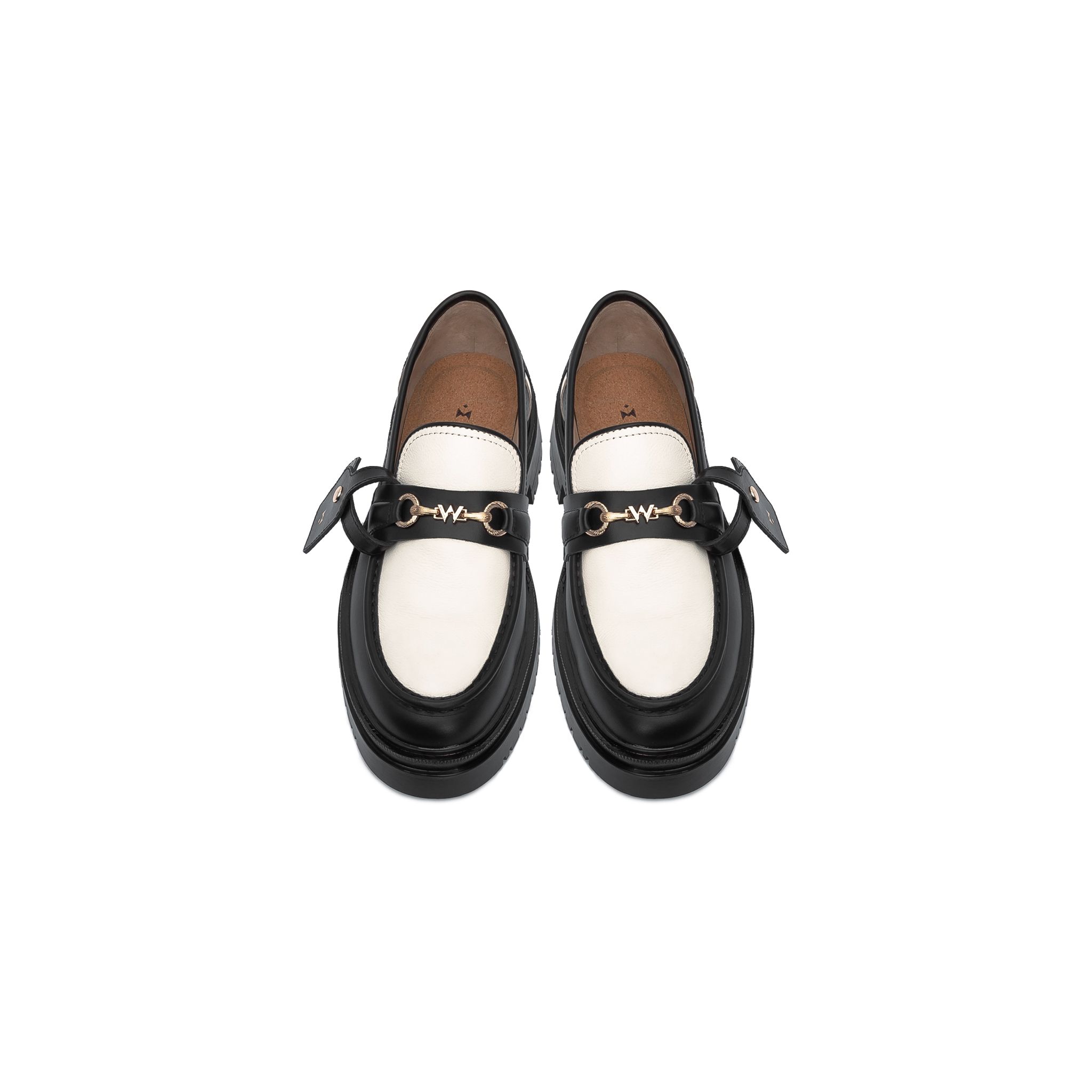  THE SEAN WOLF CHUNKY LOAFER - BLACK OFF WHITE 