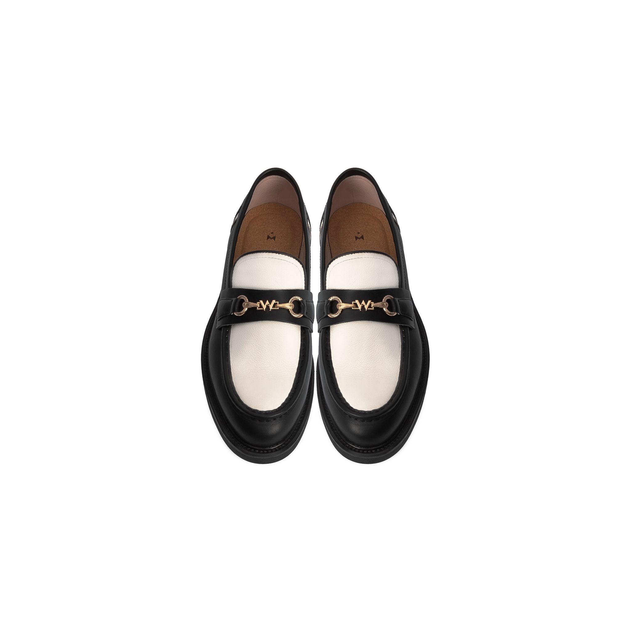  THE SEAN LADY WOLF MODERN LOAFER - BLACK OFF WHITE 