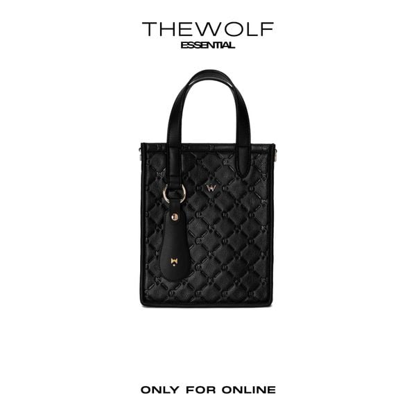  THEWOLF ESSENTIAL MONOGRAM MINI BAG - BLACK 