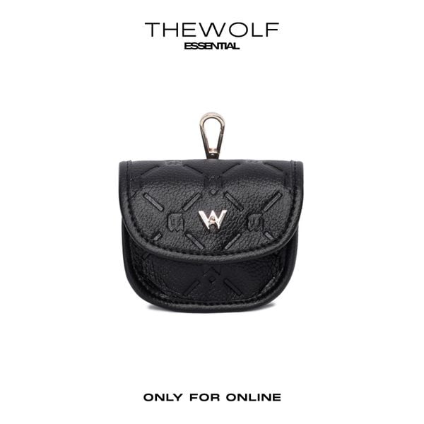  THEWOLF ESSENTIAL MONOGRAM MINI POUCH - BLACK 