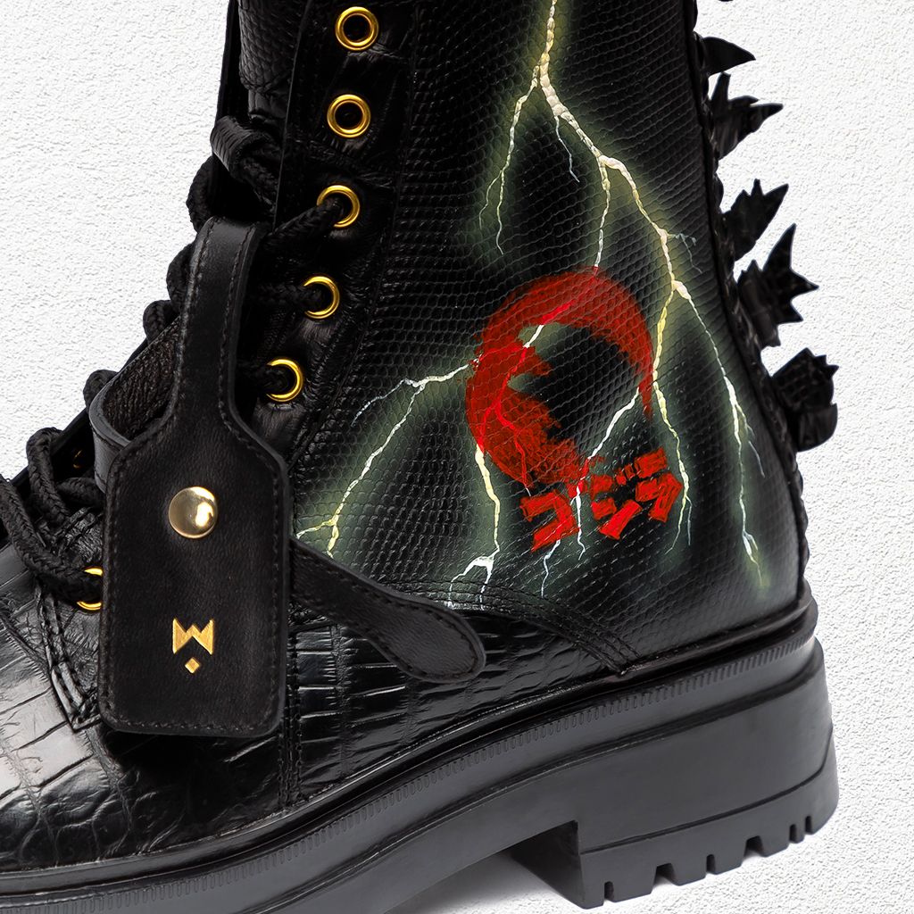 THE GODZILLA CHUNKY COMBAT BOOTS - SHOES FOR DECOR 