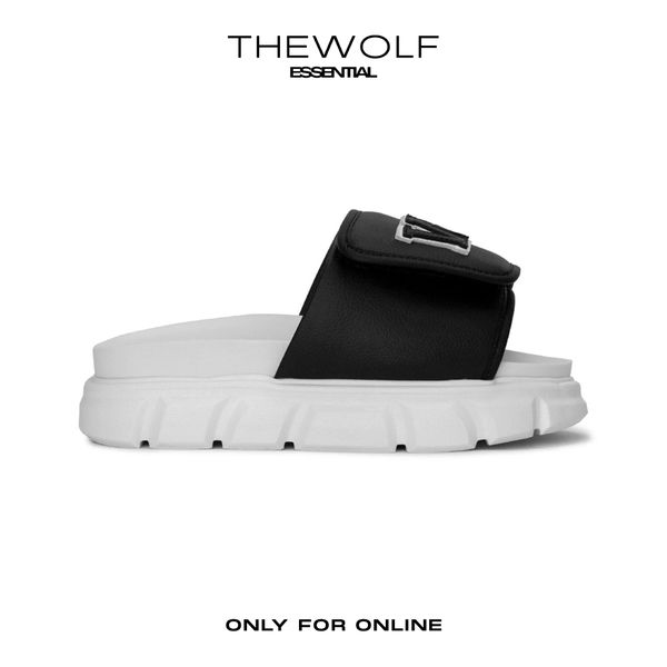  THEWOLF W SLIDE SANDAL - BLACK & WHITE 