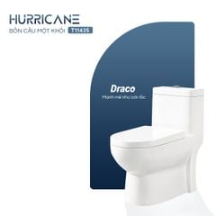 Bồn Cầu Liền Khối Draco T1143S Công Nghệ Xả Xoáy Typhoon Siêu Tiết Kiệm Nước Chất Liệu Sứ Cao Cấp Tuổi Thọ Lên Tới 30 Năm - Hàng Chính Hãng