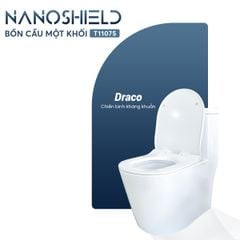 Bồn Cầu Liền Khối Draco T1107S Chất Liệu Sứ Cao Cấp Tuổi Thọ Lên Tới 30 Năm - Hàng Chính Hãng