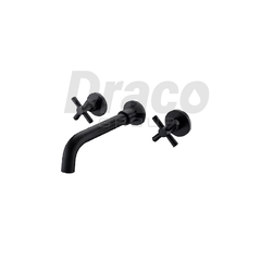 Vòi lavabo âm tường Draco F2401B sơn tĩnh điện đen