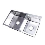 Hình Ảnh Bồn Rửa Chén 2 Hố Draco S1285IL Chất Liệu Inox 304 Đúc Nguyên Khối (1)