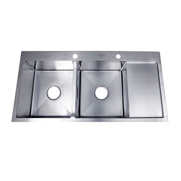 Bồn Rửa Chén 2 Hố Draco S1318I Chất Liệu Inox 304 Đúc Nguyên Khối Chống Gỉ Chống Ăn Mòn