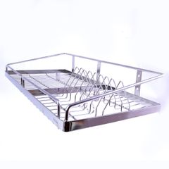 Kệ Chén 1 Tầng AKK11I6 Chất Liệu Inox 304 Chống Gỉ Chống Ăn Mòn Kèm Thanh Móc Tiện Lợi Chiều Dài 60 Cm