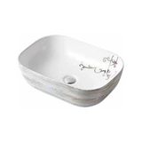 Hình Ảnh Lavabo Đặt Bàn Draco T2143SA Chất Liệu Sứ Caremic Tráng Men Cleanano