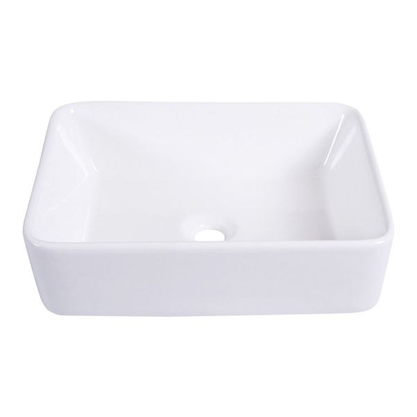 Lavabo Đặt Bàn Draco T2180S Chất Liệu Sứ Caremic Tráng Men Cleanano Cao Cấp Thiết Kế Vuông Tuổi Thọ Lên Tới 30 Năm