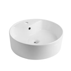 Lavabo Đặt Bàn Draco T2182SA Chất Liệu Sứ Caremic Tráng Men Cleanano Cao Cấp Thiết Kế Nghệ Tròn Họa Tiết Hươu - Hàng Chính Hãng