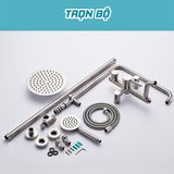 Hình Ảnh Sen Tắm Đứng Nóng Lạnh Draco F0112I 2 Chế Độ Nước Chất Liệu Inox 304 (2)