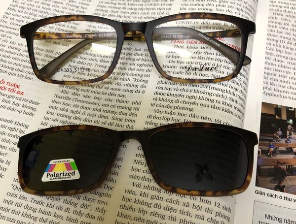  Da Luce DA303 eyeframe with sun clip-on 