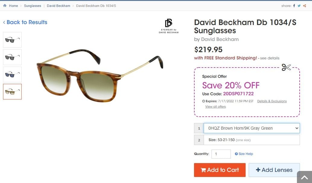David Beckham DB 1034/S 0hQz sunglasses David Beckham DB 1034/S 0hQz sunglasses