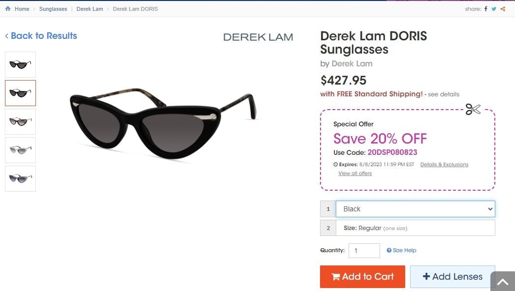  (ĐÃ BÁN) Derek Lam DORIS sunglasses 