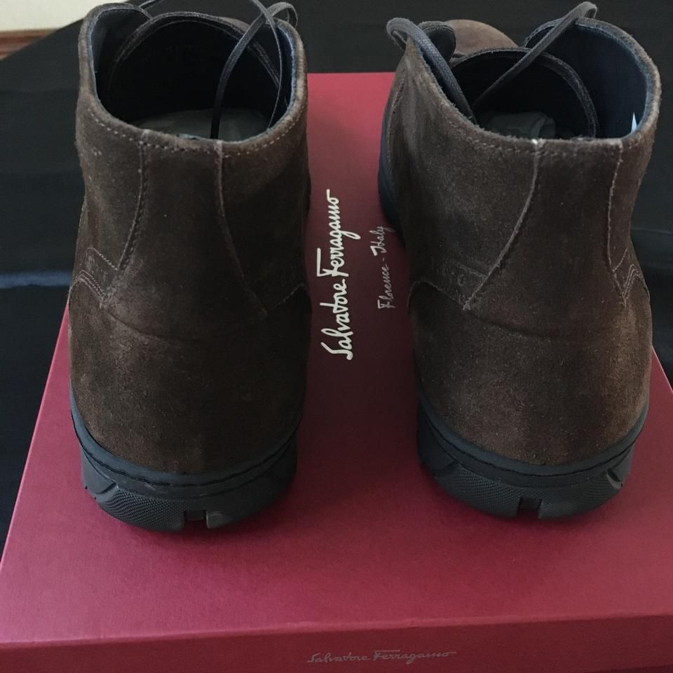  Ferragamo Parker Suede Wingtip boots 