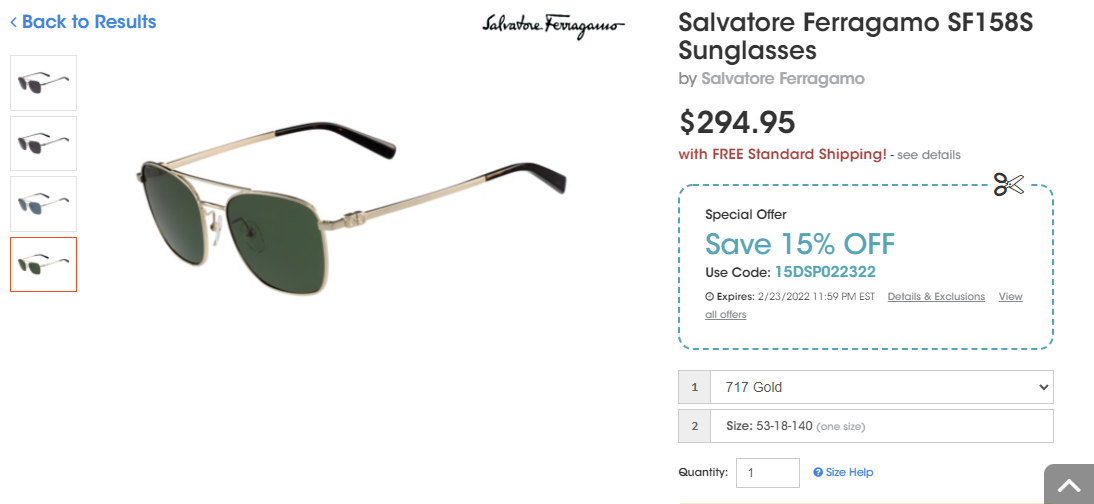  Ferragamo SF158S sunglasses 