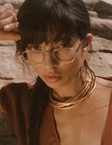  (ĐÃ BÁN) Garrett Leight Garfield Eyeglasses gold with clip on 
