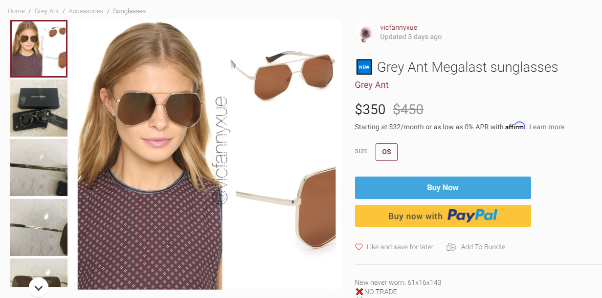 Grey Ant Megalast Sunglasses 