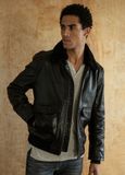  Joe's Jeans SHEARLING COLLAR FLIGHT JACKET 