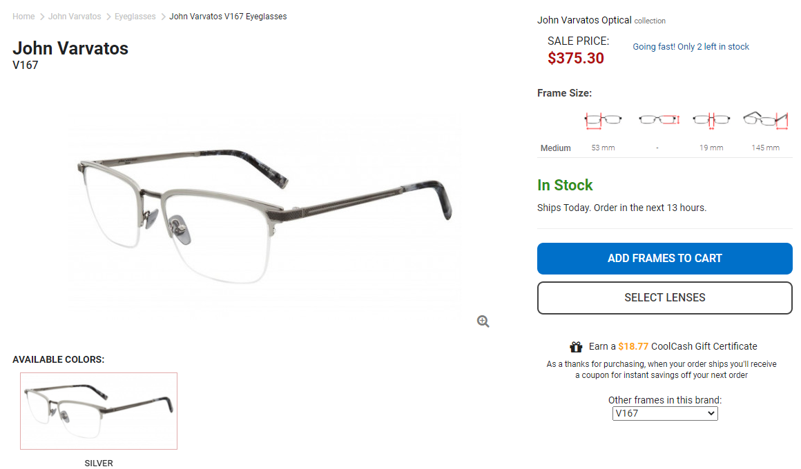 John Varvatos V167 navy eyeglasses John Varvatos V167 navy eyeglasses