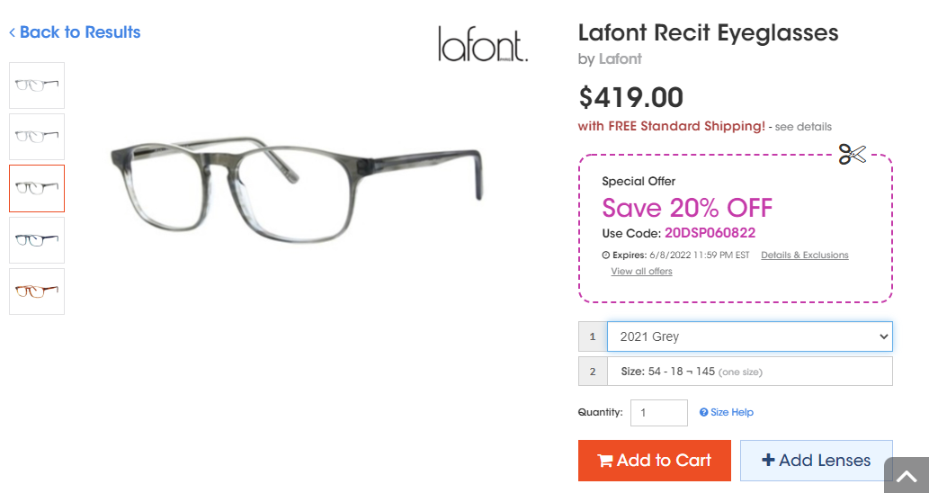  Lafont Recit Eyeglasses 2021 